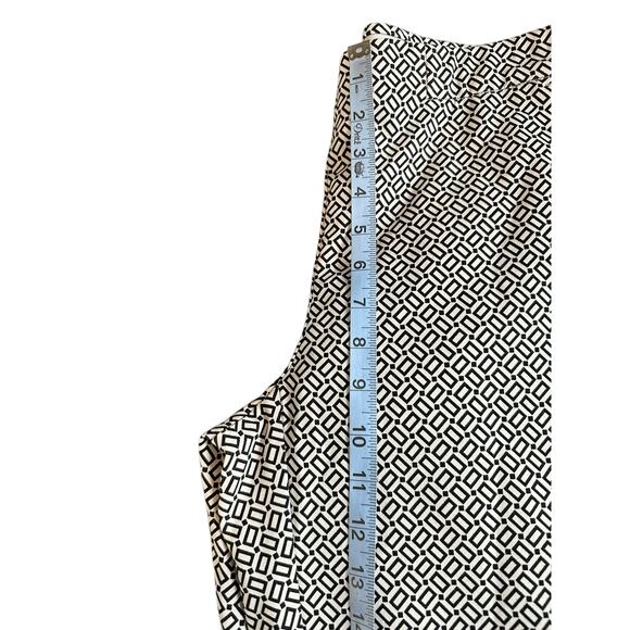 J. Jill Essential Slim Ankle Black White Printed Pull On Stretch Pants Size 6 - Picture 9 of 11
